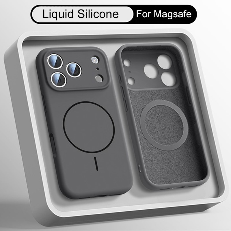 Liquid Silicone Magnetic Phone Case - Luxuriöse Flüssigsilikonhülle für iPhone 18 17
