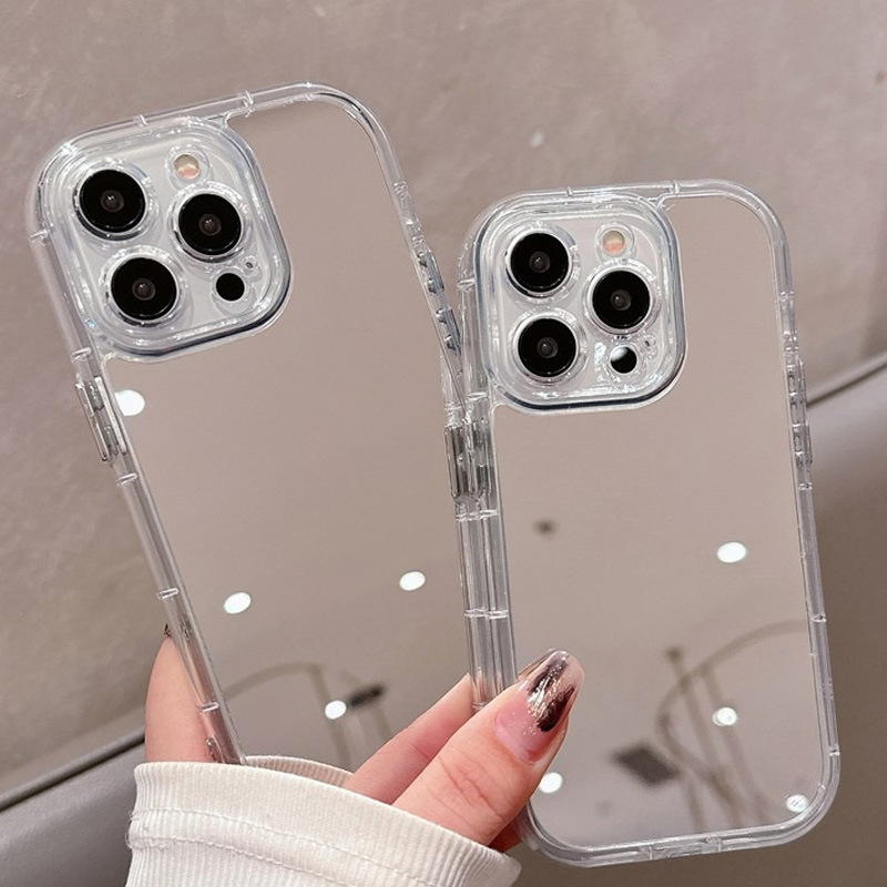 Clear Shockproof Bumper Case - Klare Acryl-Makeup-Spiegelhülle für iPhone 17 Air